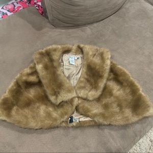 Eliza J Faux Fur Stole